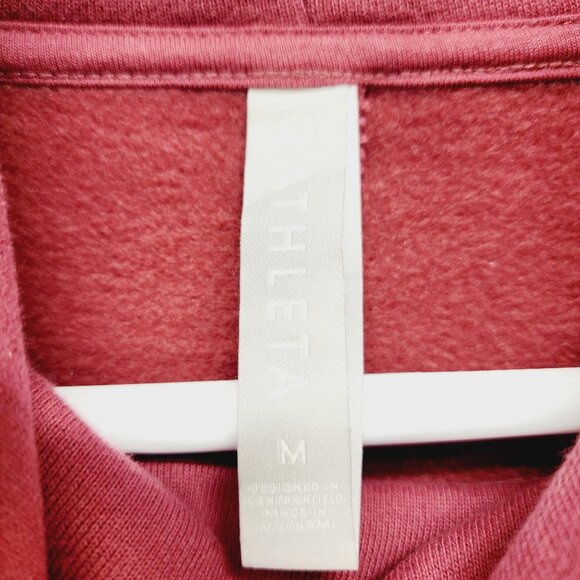 ATHLETA Maple Red turtle  Neck Sweatshirt Warm Pullover Size M - Picture 3 of 11